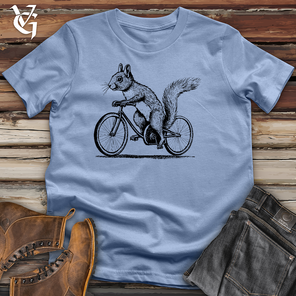 Squirrel On A Bike Cotton Tee
