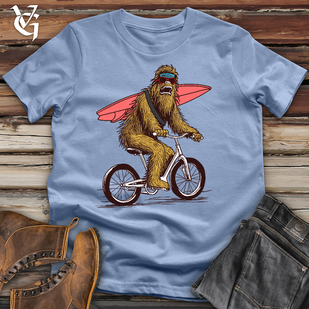 Sasquatch Surfer Bike Cotton Tee