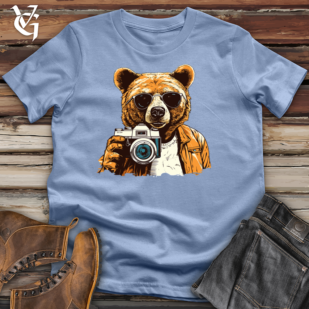 Retro Lens Wielding Bear Cotton Tee