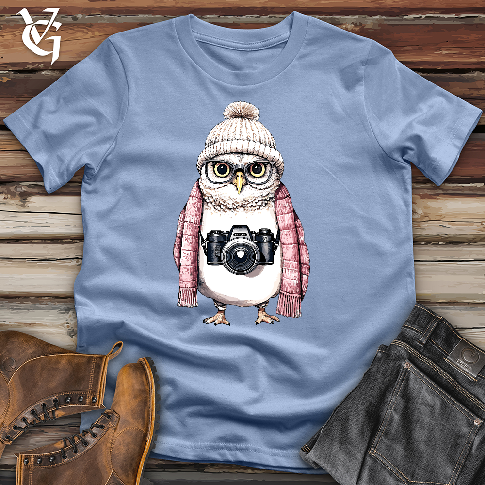 Owl Photographer Cotton Tee