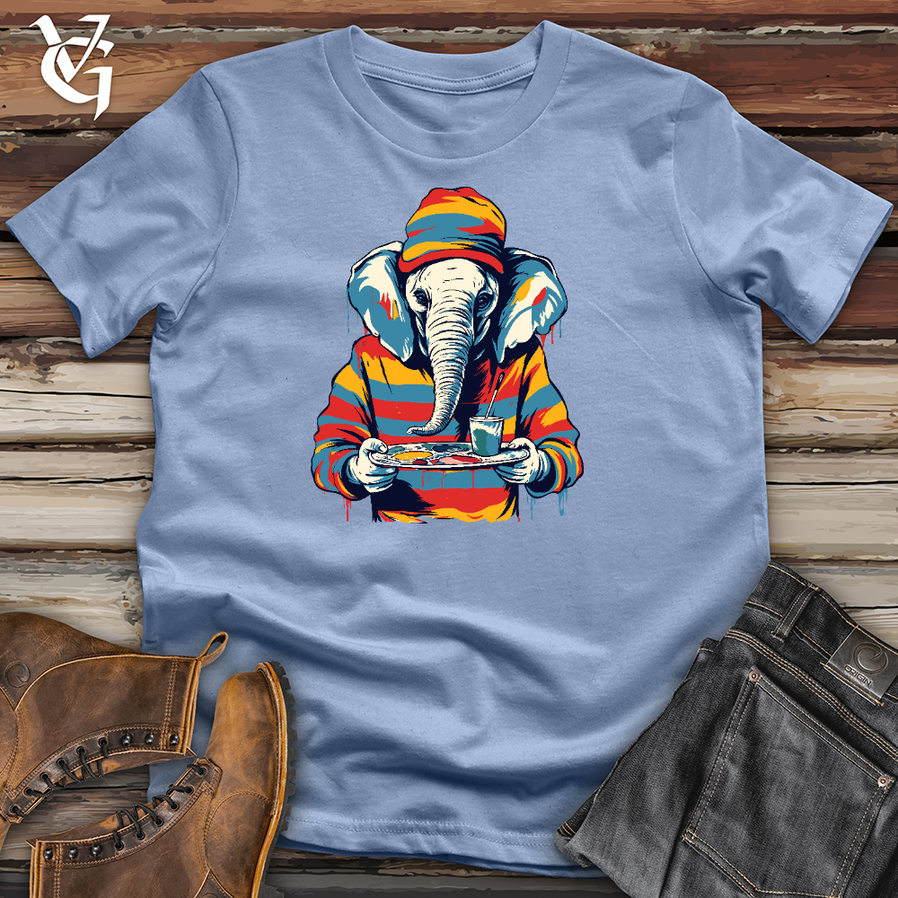 Brushstroke Elephant Artist Cotton Tee