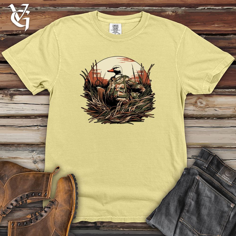 Camouflaged Duck Blind Blend Heavy Cotton Comfort Colors Tee