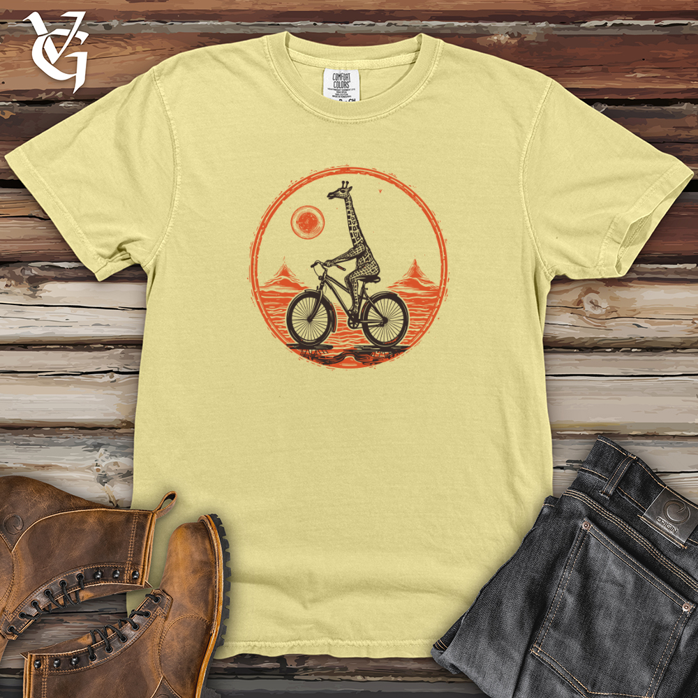 Vintage Cosmic Bicycle Giraffe Heavy Cotton Comfort Colors Tee