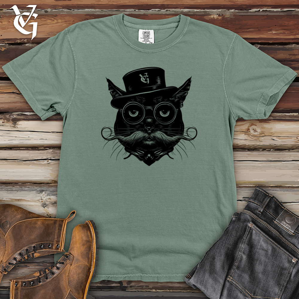 Cat Gentleman Monocle Heavy Cotton Comfort Colors Tee