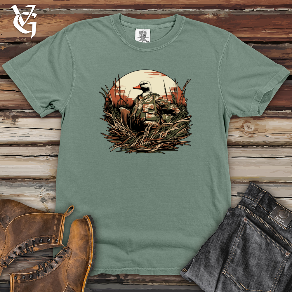 Camouflaged Duck Blind Blend Heavy Cotton Comfort Colors Tee