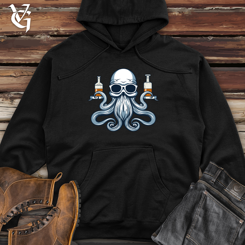 Curious Cephalopod Researcher Midweight Hooded Sweatshirt