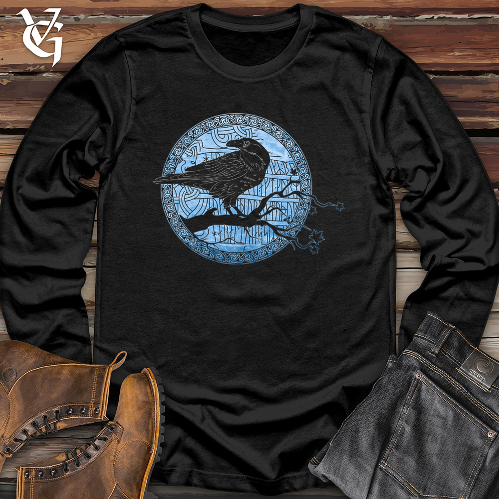 Winter Solstice Raven 01 Softstyle Long Sleeve