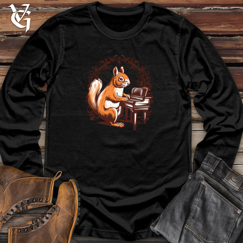 Retro Piano Squirrel 01 Long Sleeve