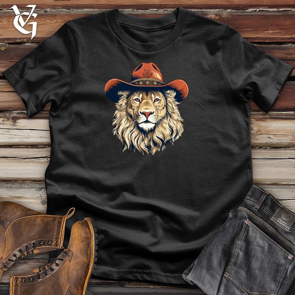 Lion Cowboy Savanna Standoff Style Cotton Tee