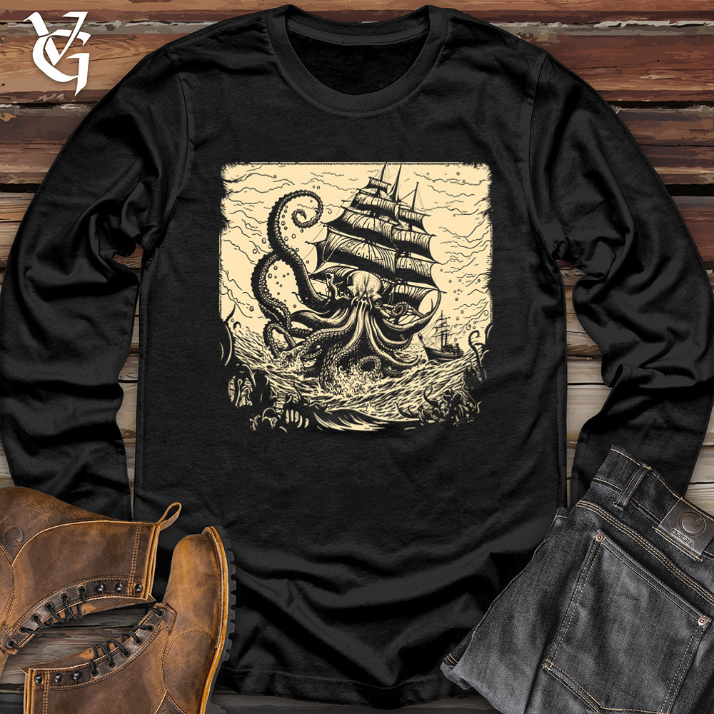 Kraken at Sea Softstyle Long Sleeve