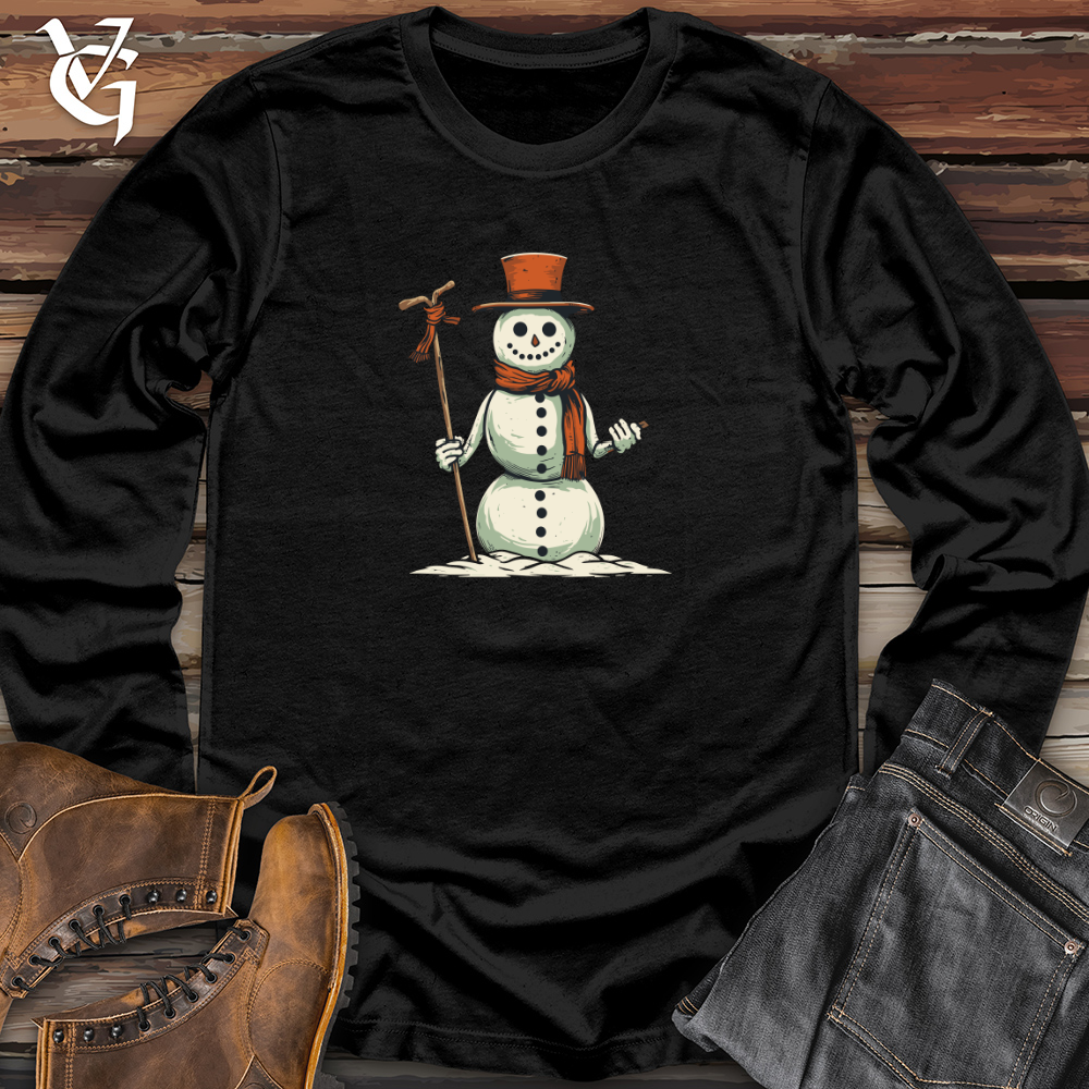 Vintage Snowman Charm 01 Long Sleeve