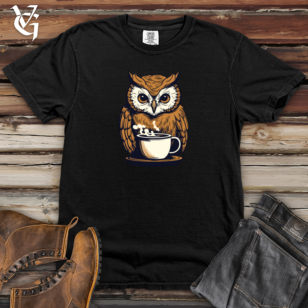 Vintage Cocoa Owl Heavy Cotton Comfort Colors Tee