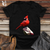 Geometric Cardinal Bird Softstyle V-Neck