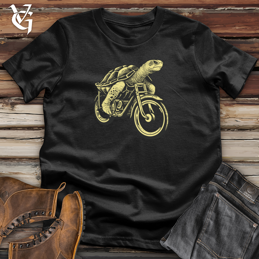 Retro Bike Formed Turtle 01 Softstyle Tee