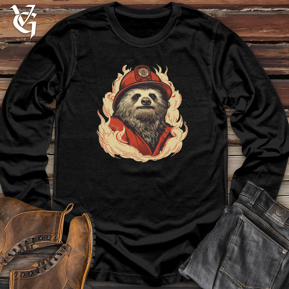 Retro Fire Sloth Long Sleeve