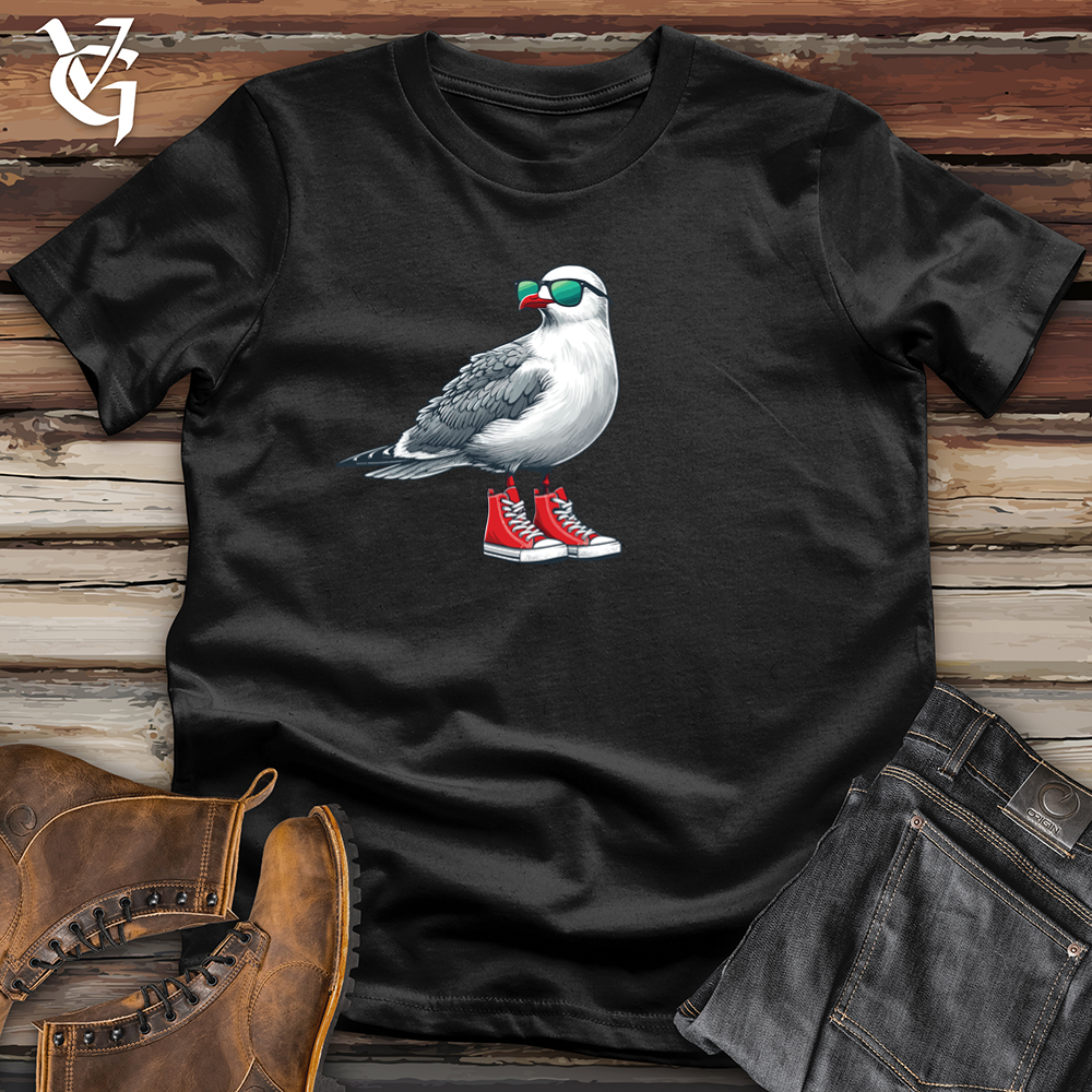 Seagull with Red Sneakers and Sunglass Softstyle Tee