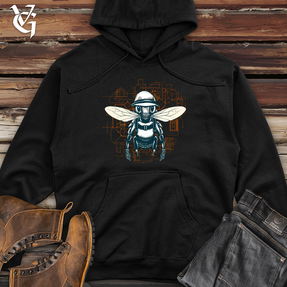 Buzzing Blueprint Builder Midweight Hooded Sweatshirt