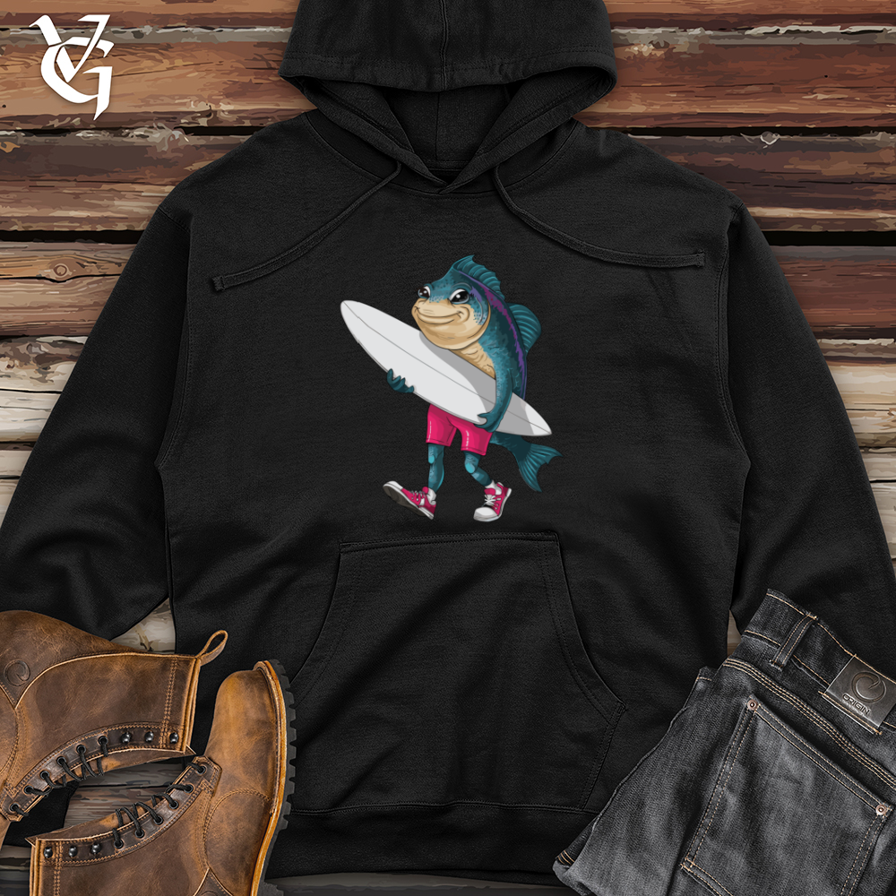 Surfing Fish Midweight Hooded Sweatshirt
