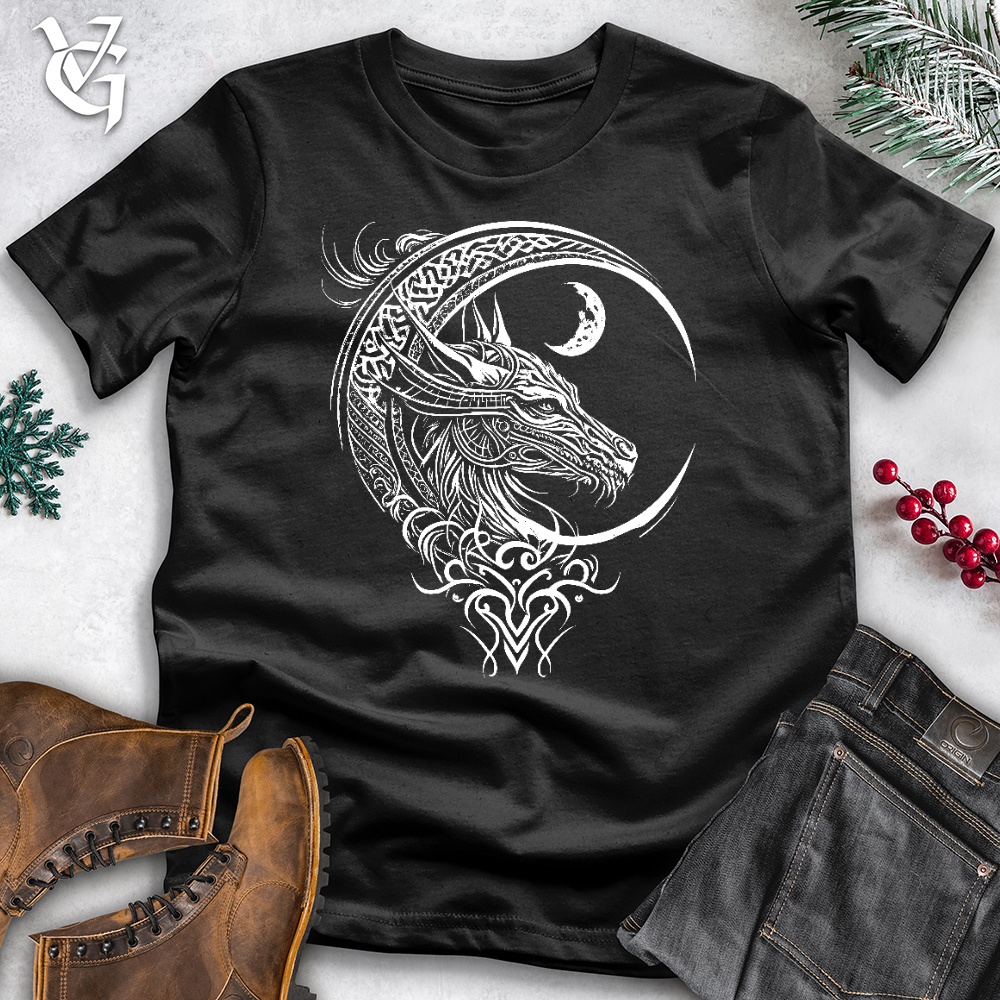 Celtic Dragon and Moon Cotton Tee