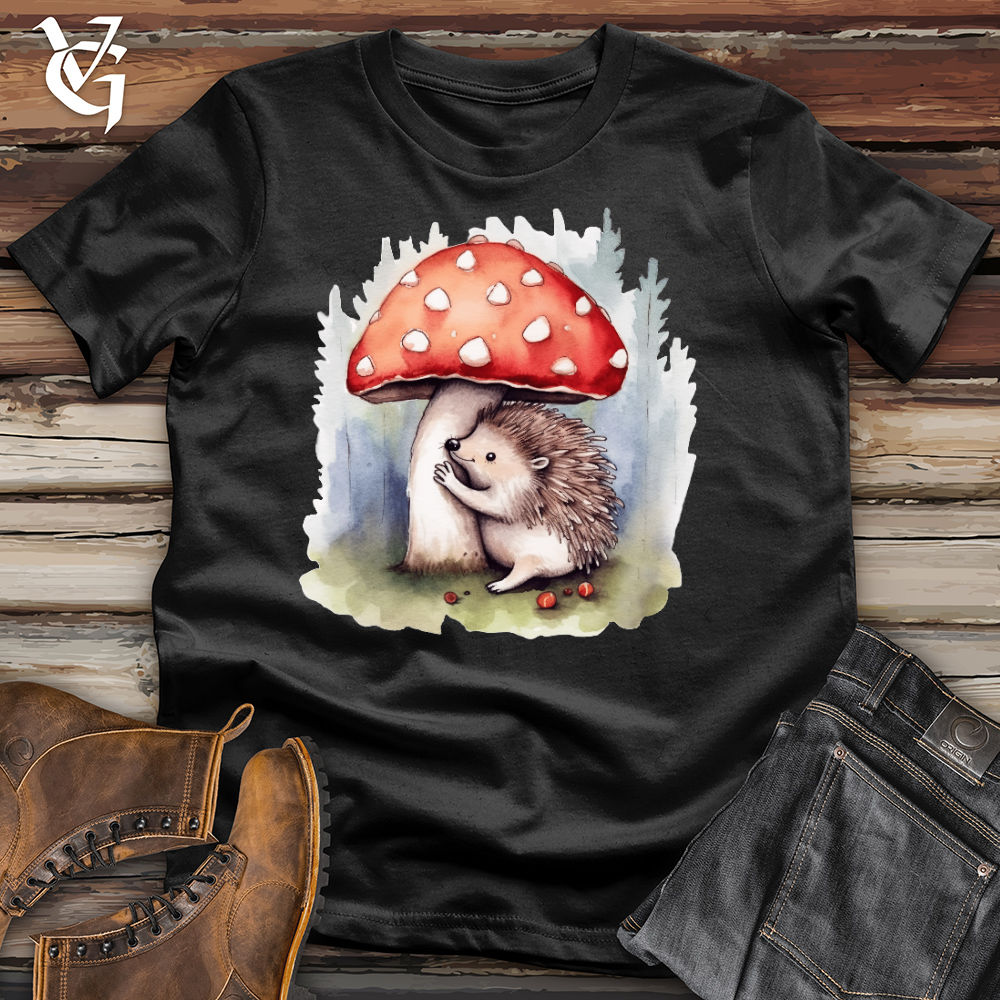 Porcupine Hugging Mushroom Cotton Tee