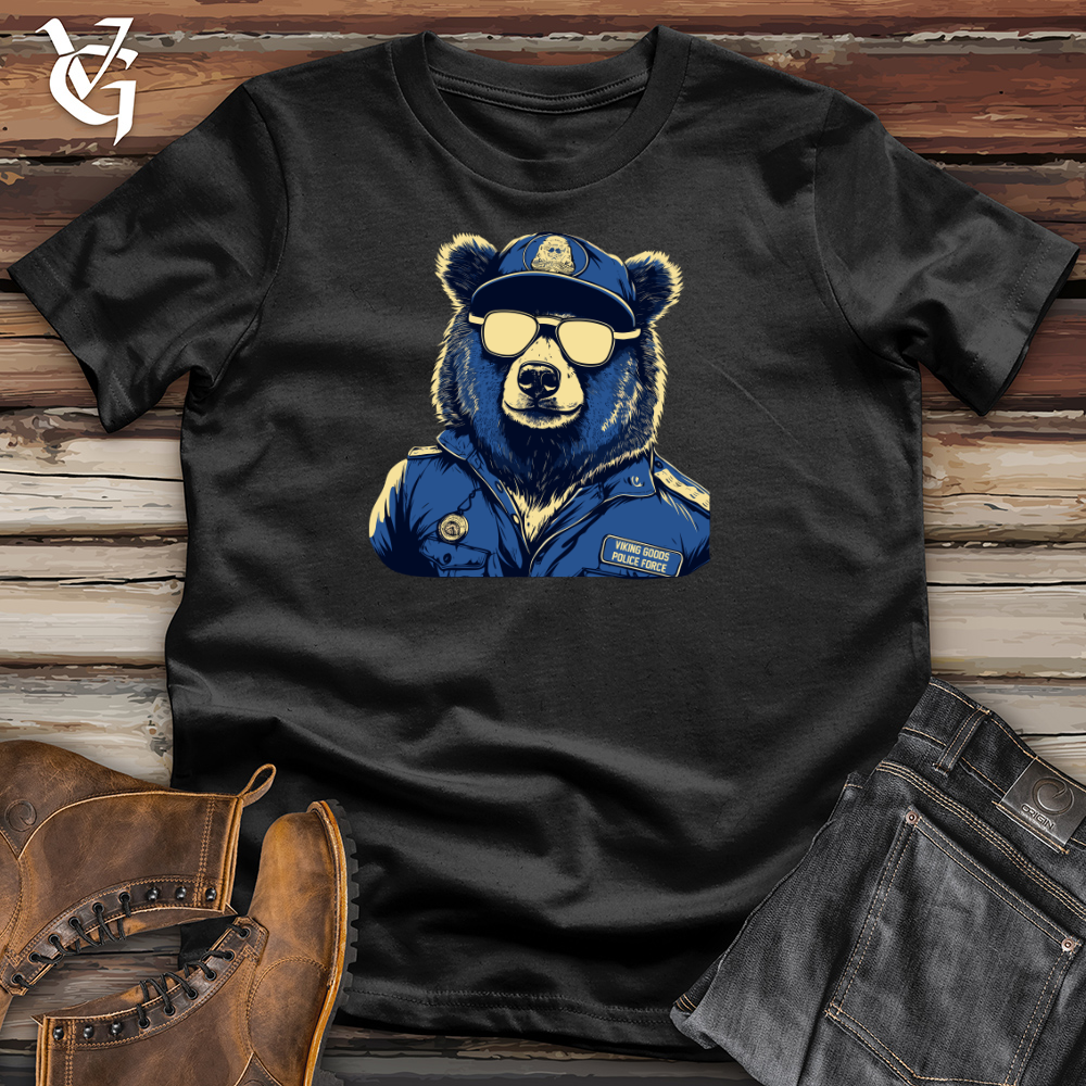 Officer Bear on Duty 01 Cotton Tee