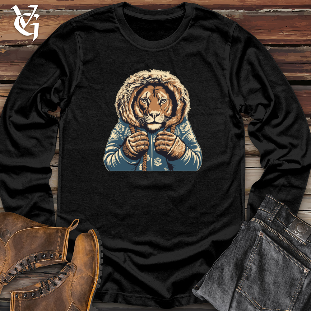 Vintage Mitten Wearing Lion Long Sleeve