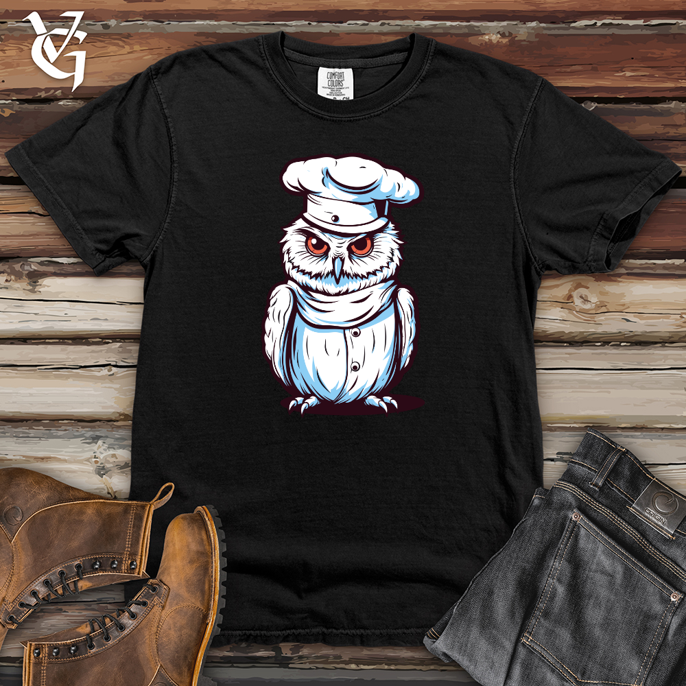 Retro Chef Owl Heavy Cotton Comfort Colors Tee