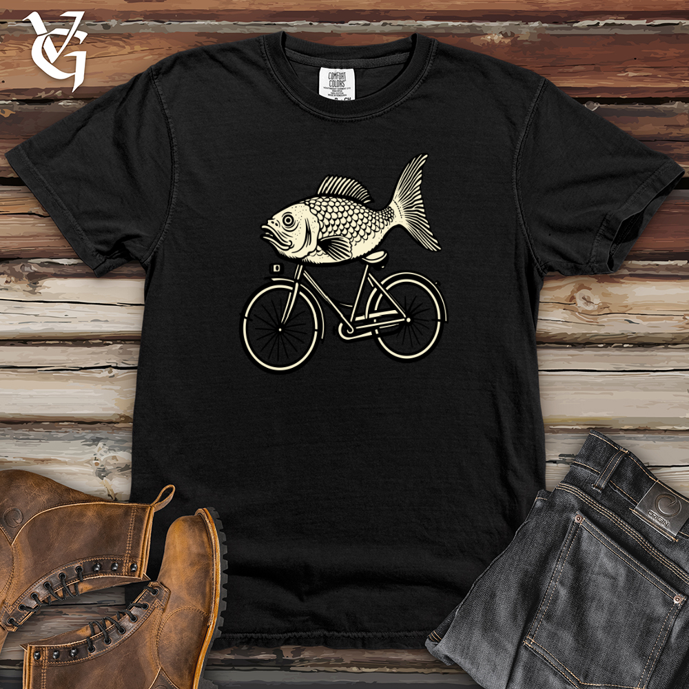 Retro Riding Fish Heavy Cotton Comfort Colors Tee