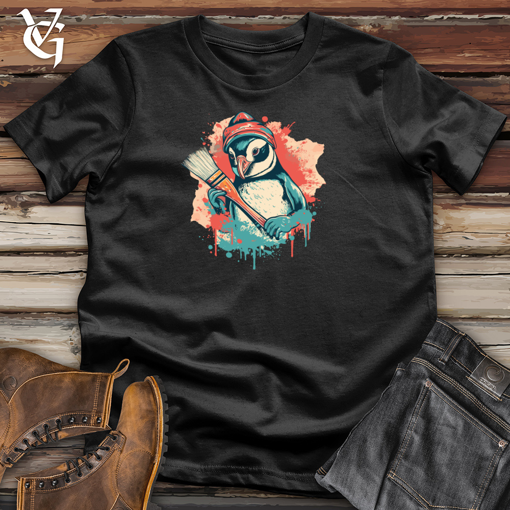 Retro Artistic Penguin 01 Cotton Tee