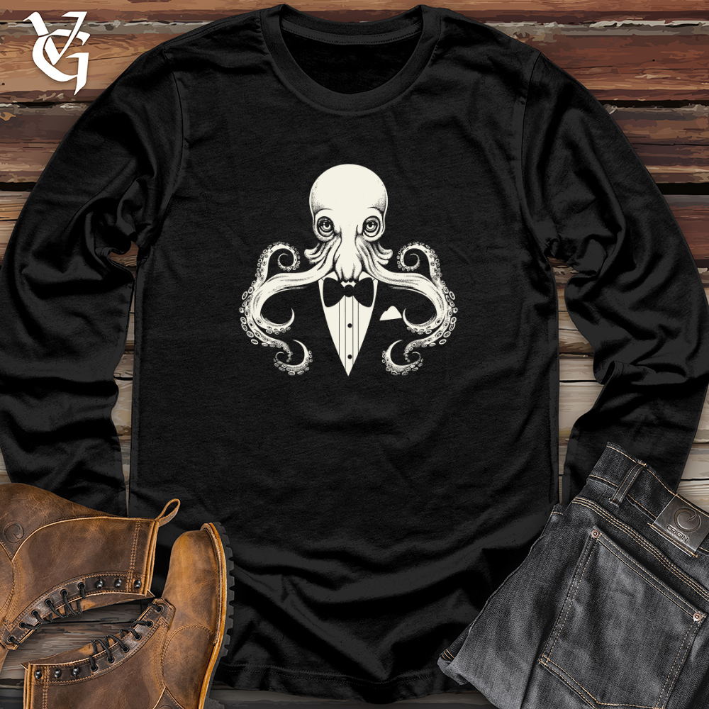 Retro Tuxedo Octopus Long Sleeve