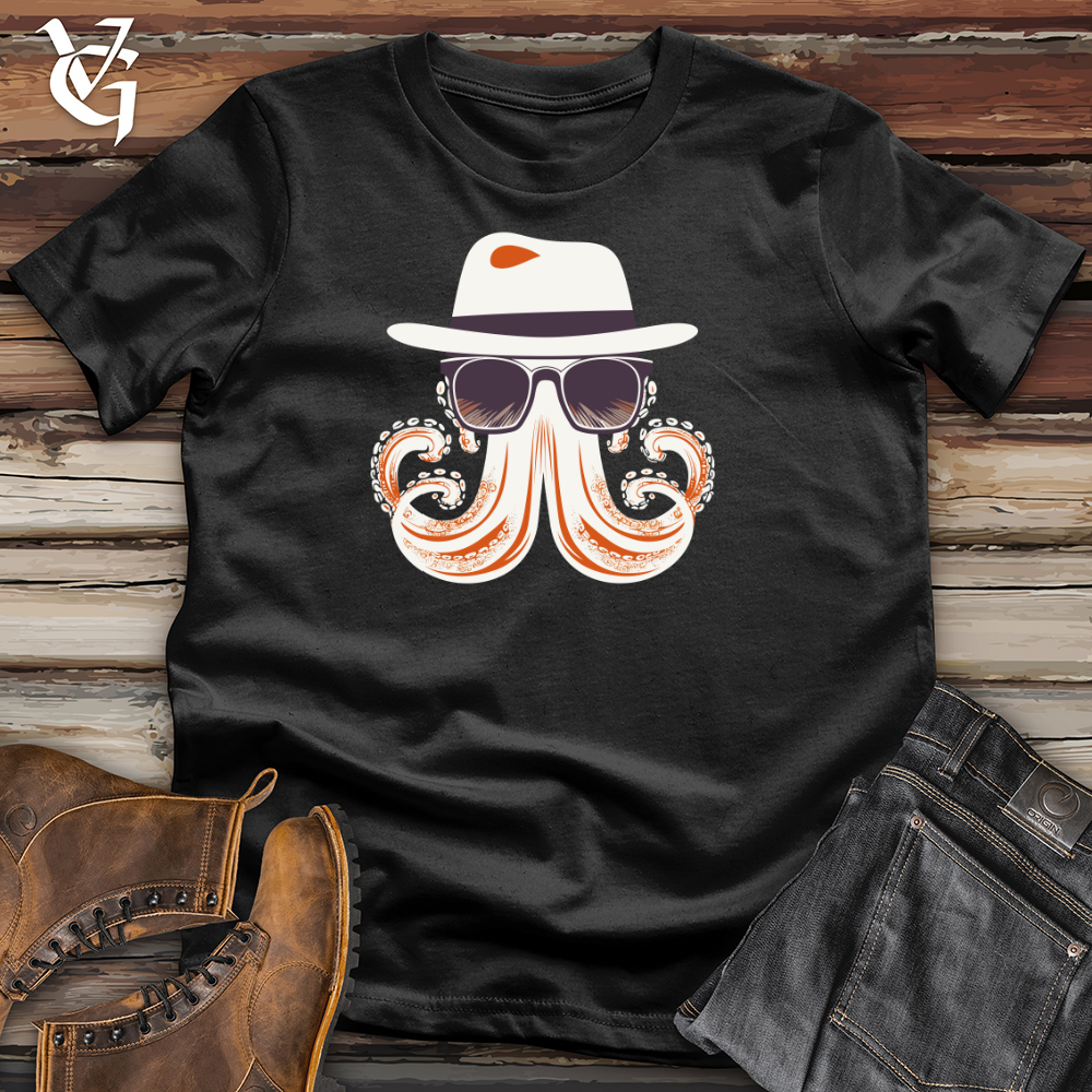 Retro Fedora Octopus 2 Cotton Tee