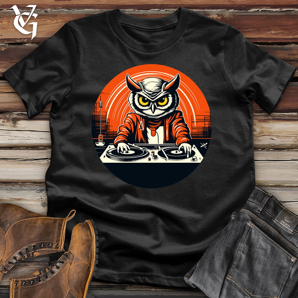 Dj Owl Making Techno Music Softstyle Tee