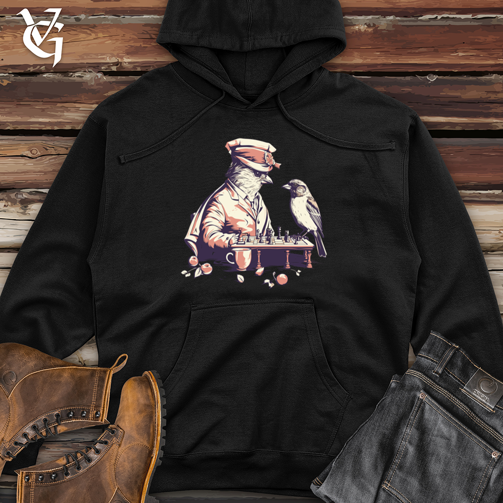 Finch Feathered Chess Match Midweight Hooded Sweatshirt