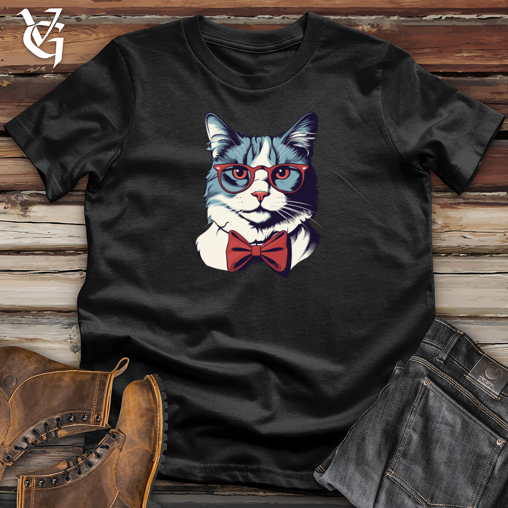 Retro Bowtie Cat Softstyle Tee