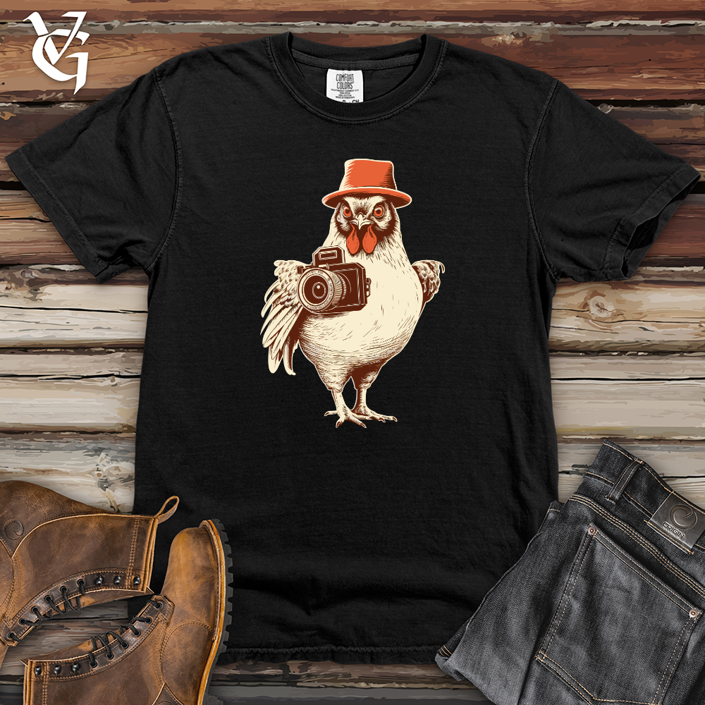 Chicken Capturing Moments Clicks Heavy Cotton Comfort Colors Tee