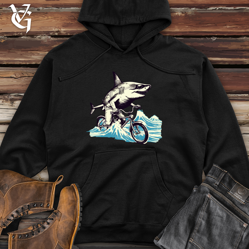 Sunset Shark Ride Midweight Hooded Sweatshirt