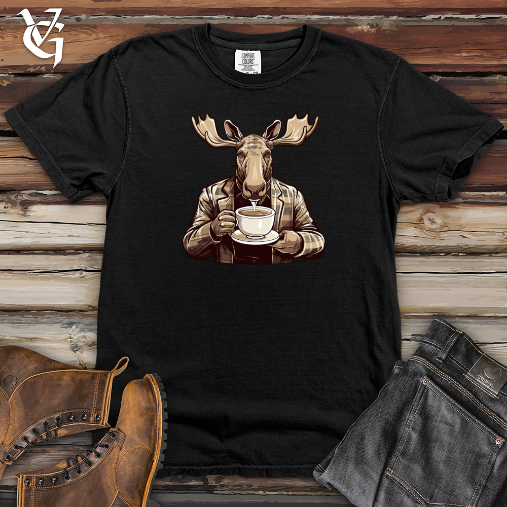 Mug-Wielding Moose Heavy Cotton Comfort Colors Tee