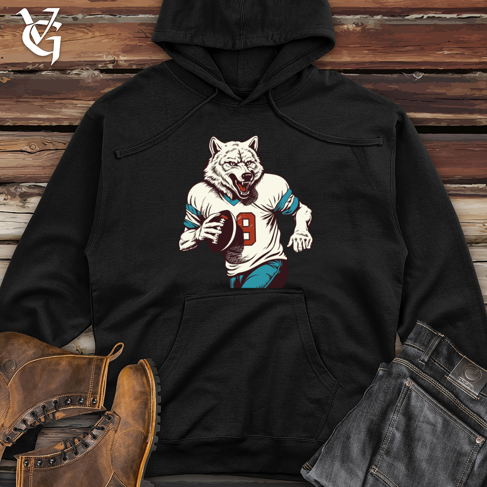 Gridiron Wolf Midweight Hooded Sweatshirt