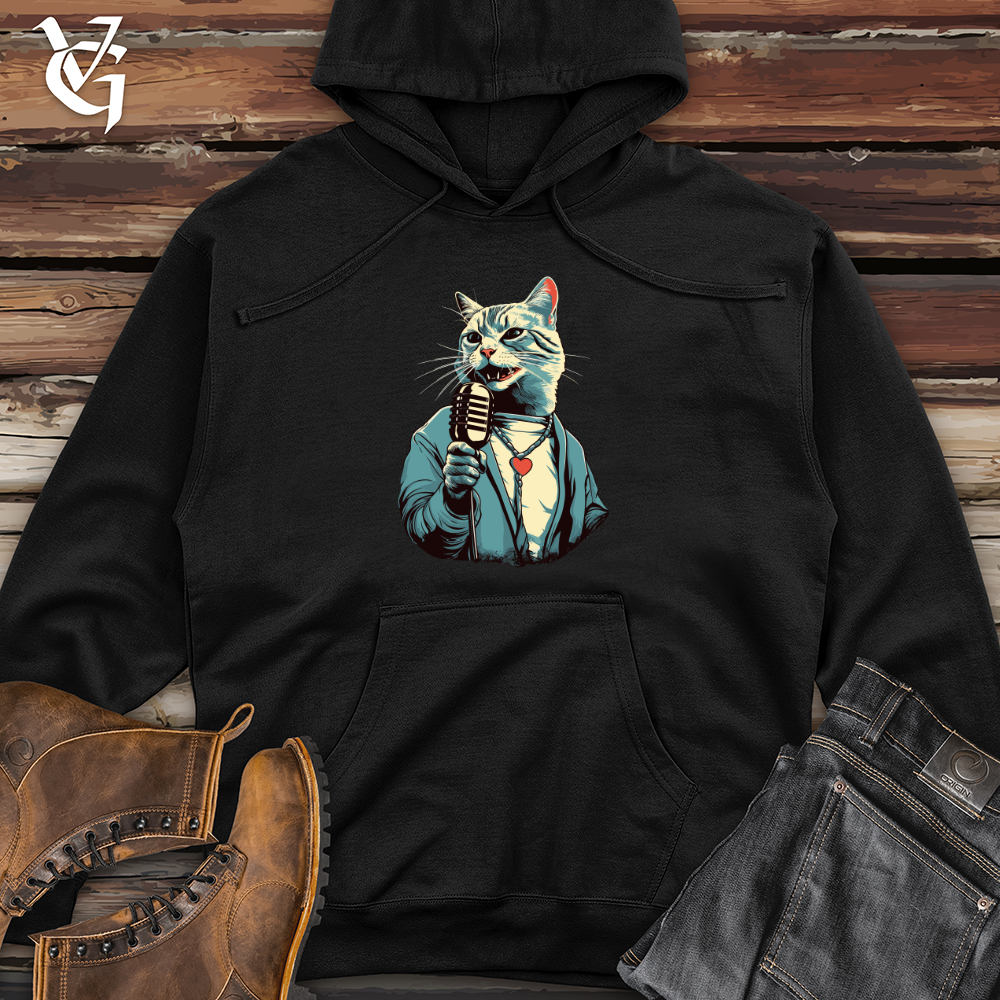 Crooning Kitty Midweight Hooded Sweatshirt