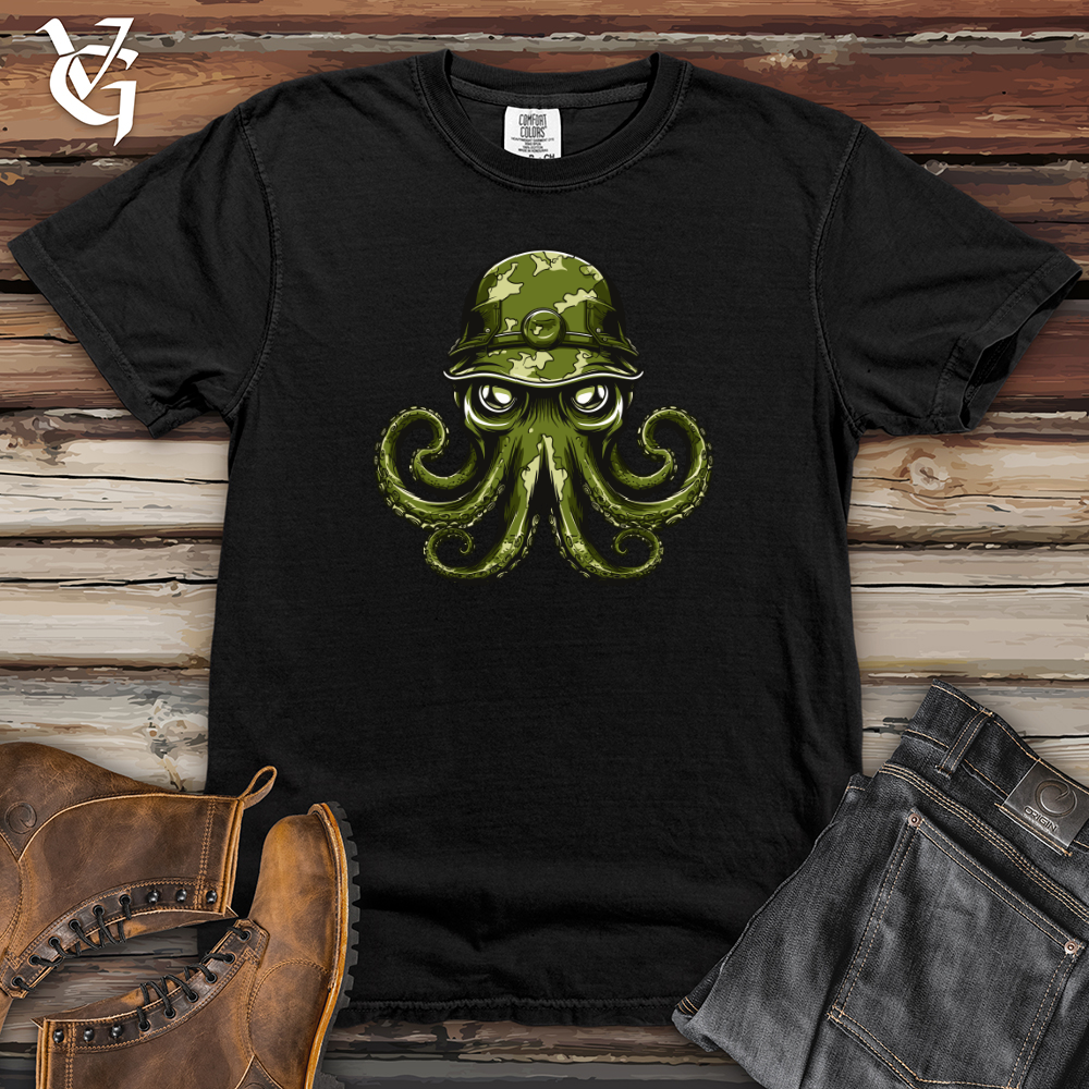 Octopus Commando Helmeted Brigade Heavy Cotton Comfort Colors Tee