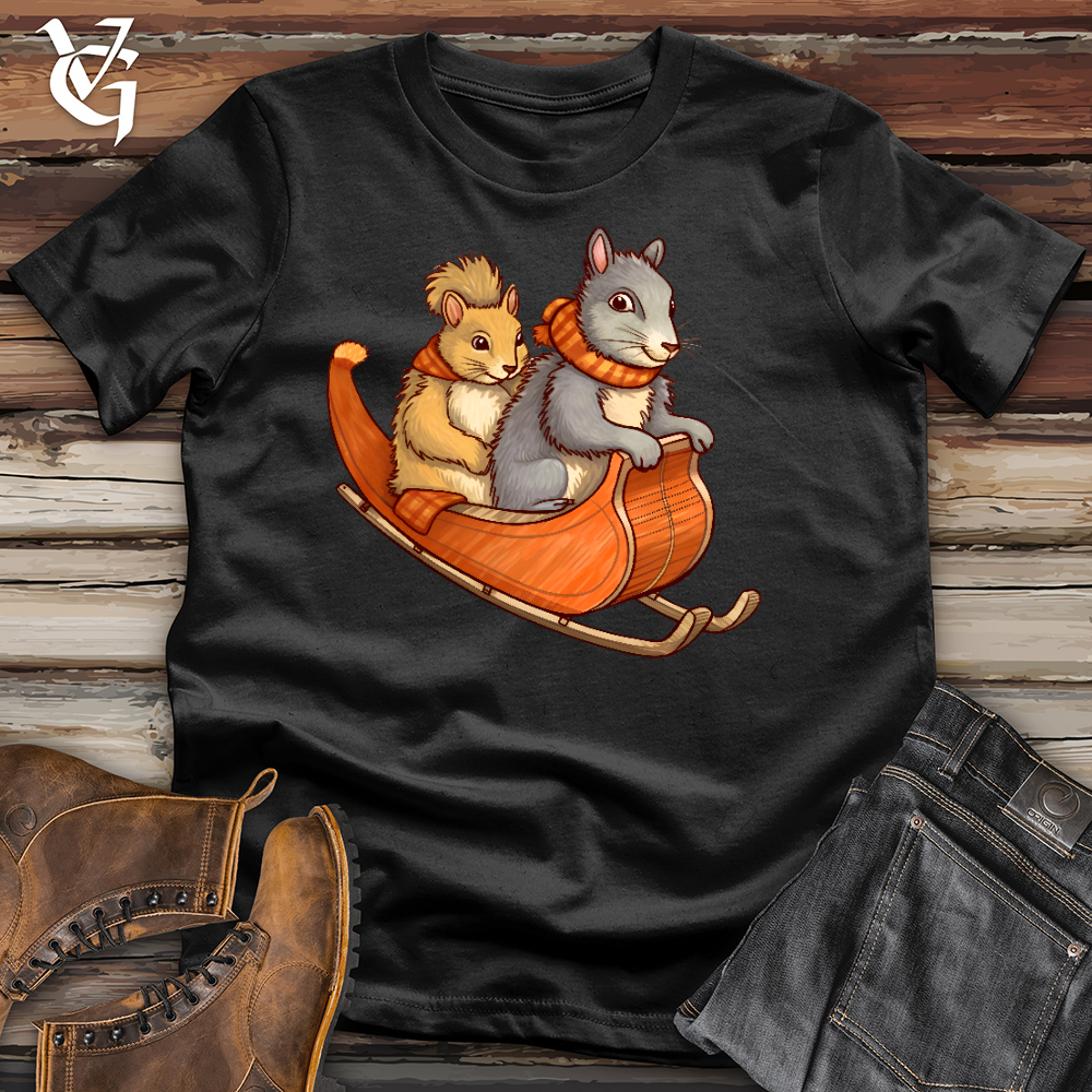 Squirrel Sledding Cotton Tee