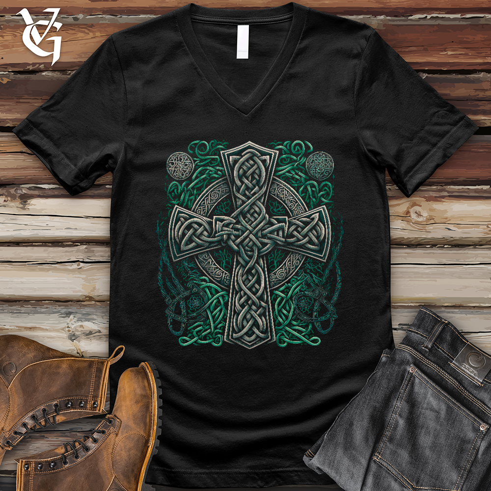 Celtic Crosses V- Neck Tee