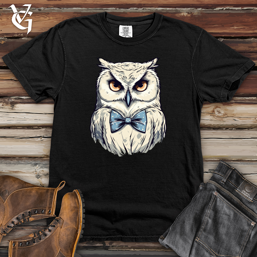 Vintage Bowtie Owl Heavy Cotton Comfort Colors Tee