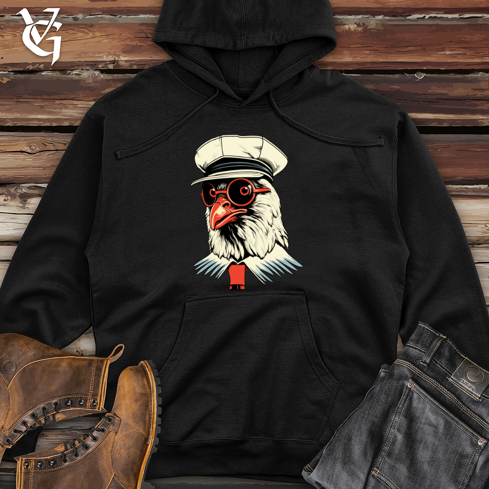 Retro Rooster Referee Midweight Hooded Sweatshirt