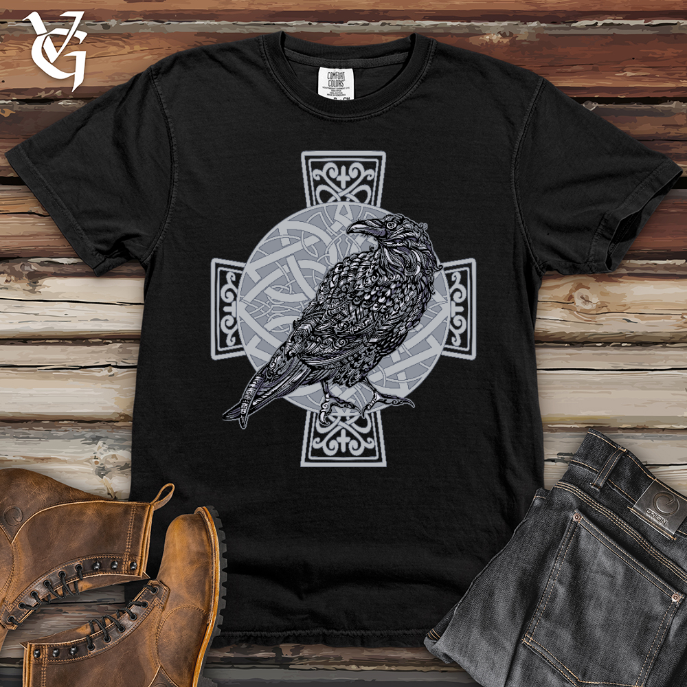 Celtic Cross Raven Heavy Cotton Comfort Colors Tee