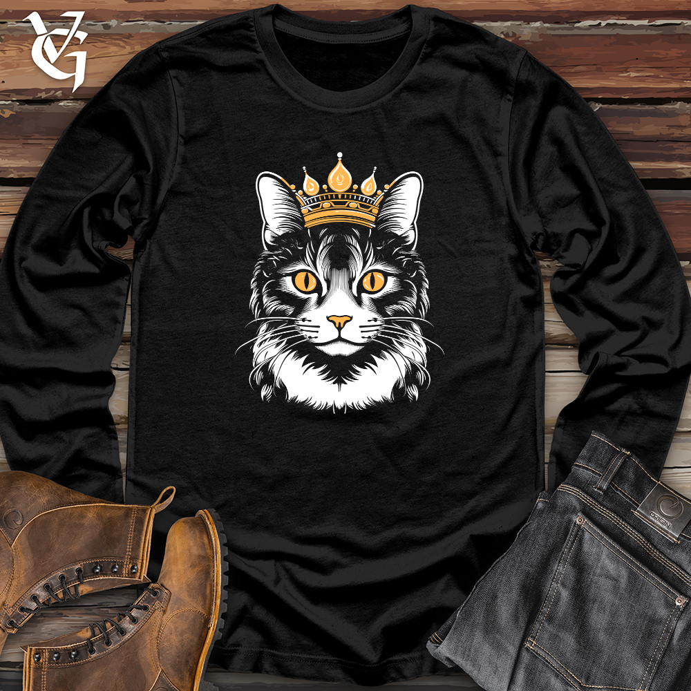 Vintage Crowned Cat Long Sleeve