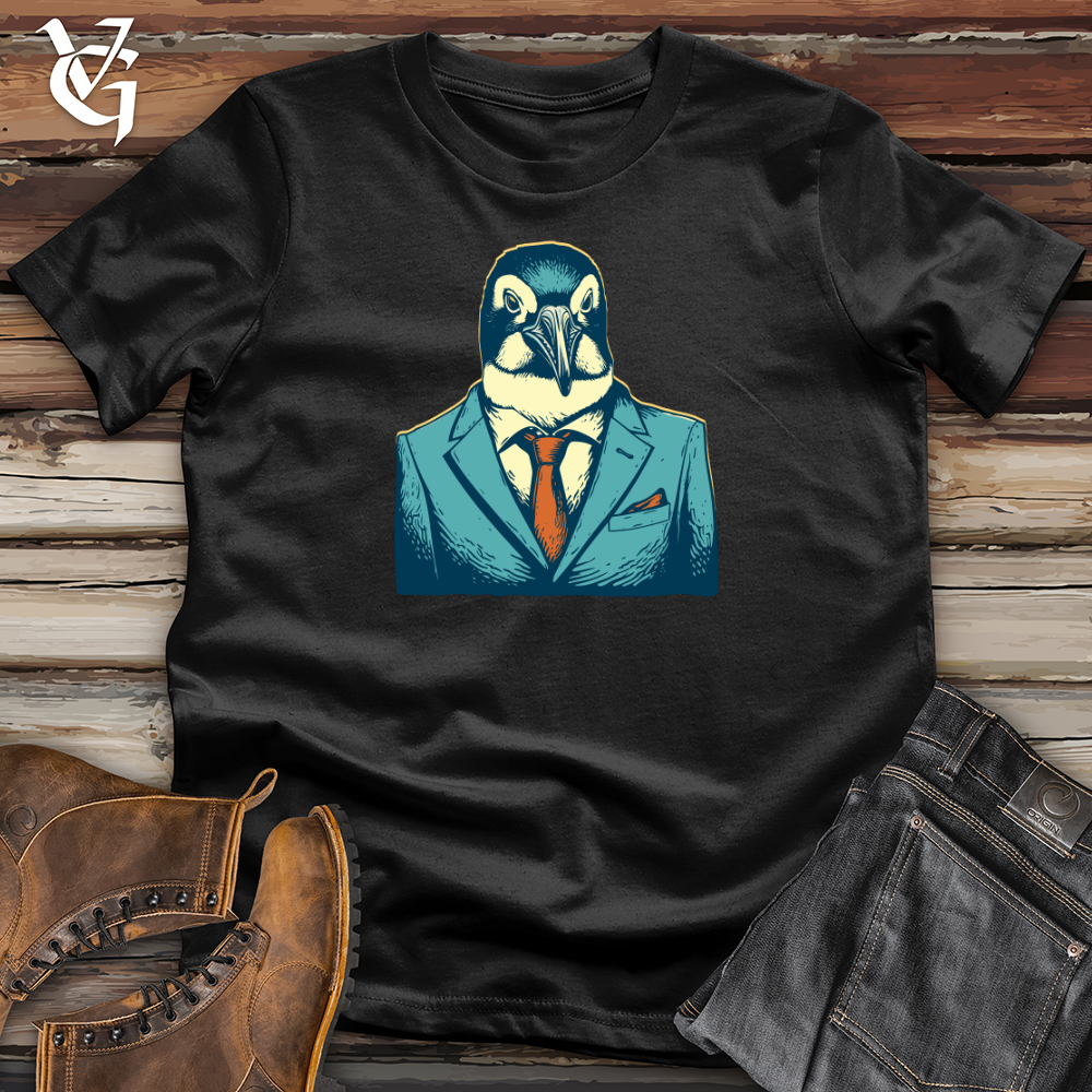 Retro Suited Penguin Softstyle Tee