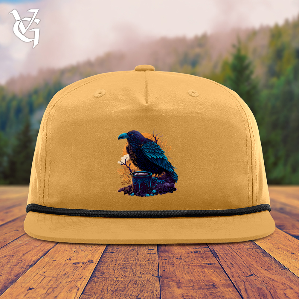 Black Raven Coffee Snapback Cap