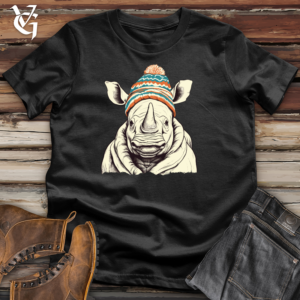 Retro Pompom Snow Hat Rhino Cotton Tee