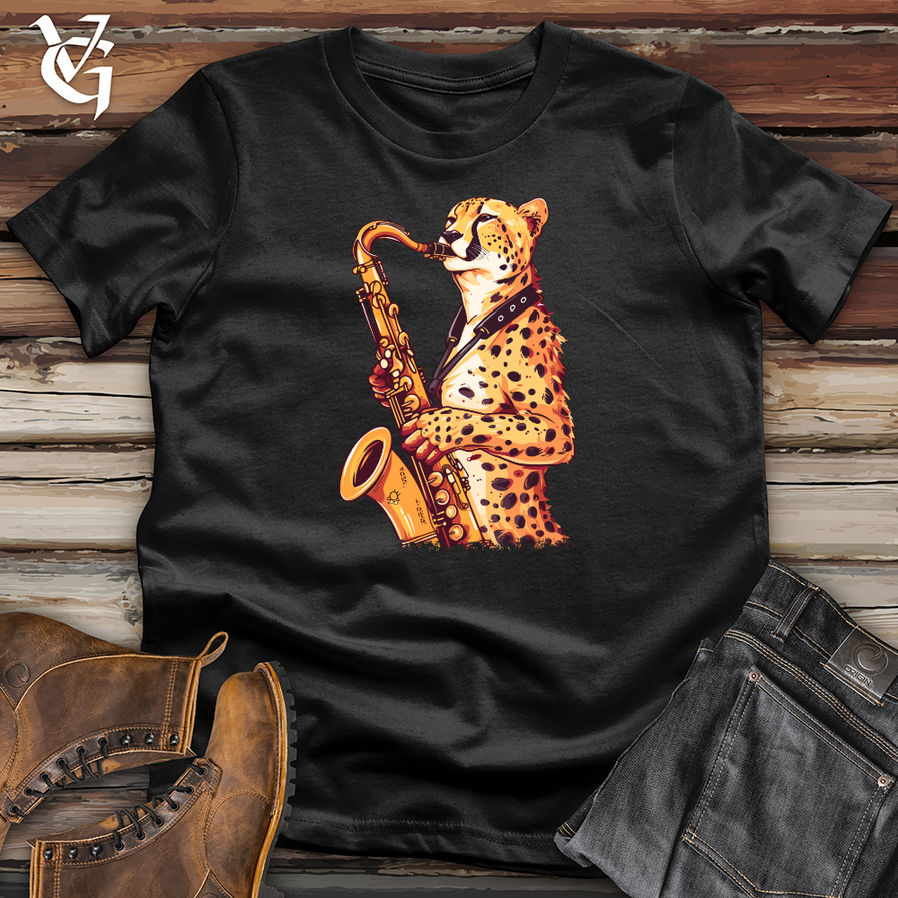 Cheetah Saxophone Groove Softstyle Tee